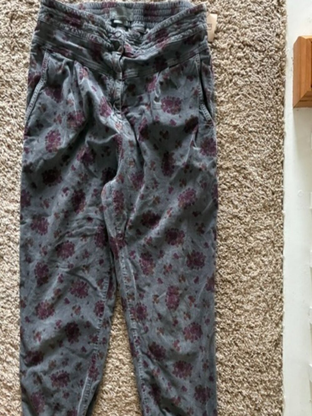 Anthropologie‎ Jogger Kalea Pant Velour Velvet, size Large